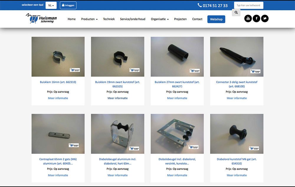 Developer, supplier and installer of screening systems for the horticultural industry Huisman Scherming recently opened a webshop for screening products.