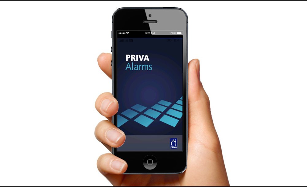 Priva Alarms app.