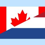 De Canadese en Nederlandse vlag gecombineerd. Bedrijven uit Canada kunnen voedingswaren die bewerkt zijn met Crispr-Cas naar Nederland importeren zonder dat dit duidelijk is.