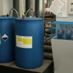 Waterbehandeling silo met chloordioxide