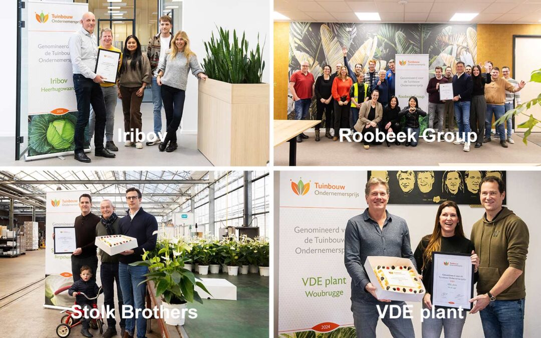 Vier genomineerden voor Tuinbouw Ondernemersprijs 2024